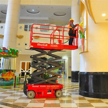 Scissor type aerial work platform features