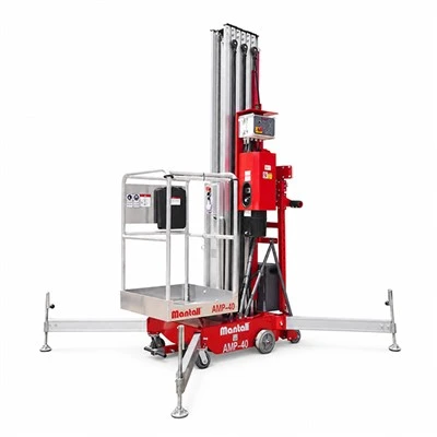 AMP40 14m Portable Single Mast Aerial Work Platform with Tilt-Back Device